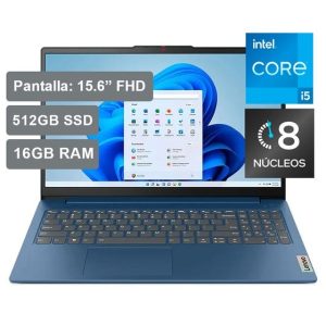 LAPTOP LENOVO IDP3 I5-12450H 16GB RAM 512GB SSD 15.6 PULG FHD W11 IDP3 AZUL