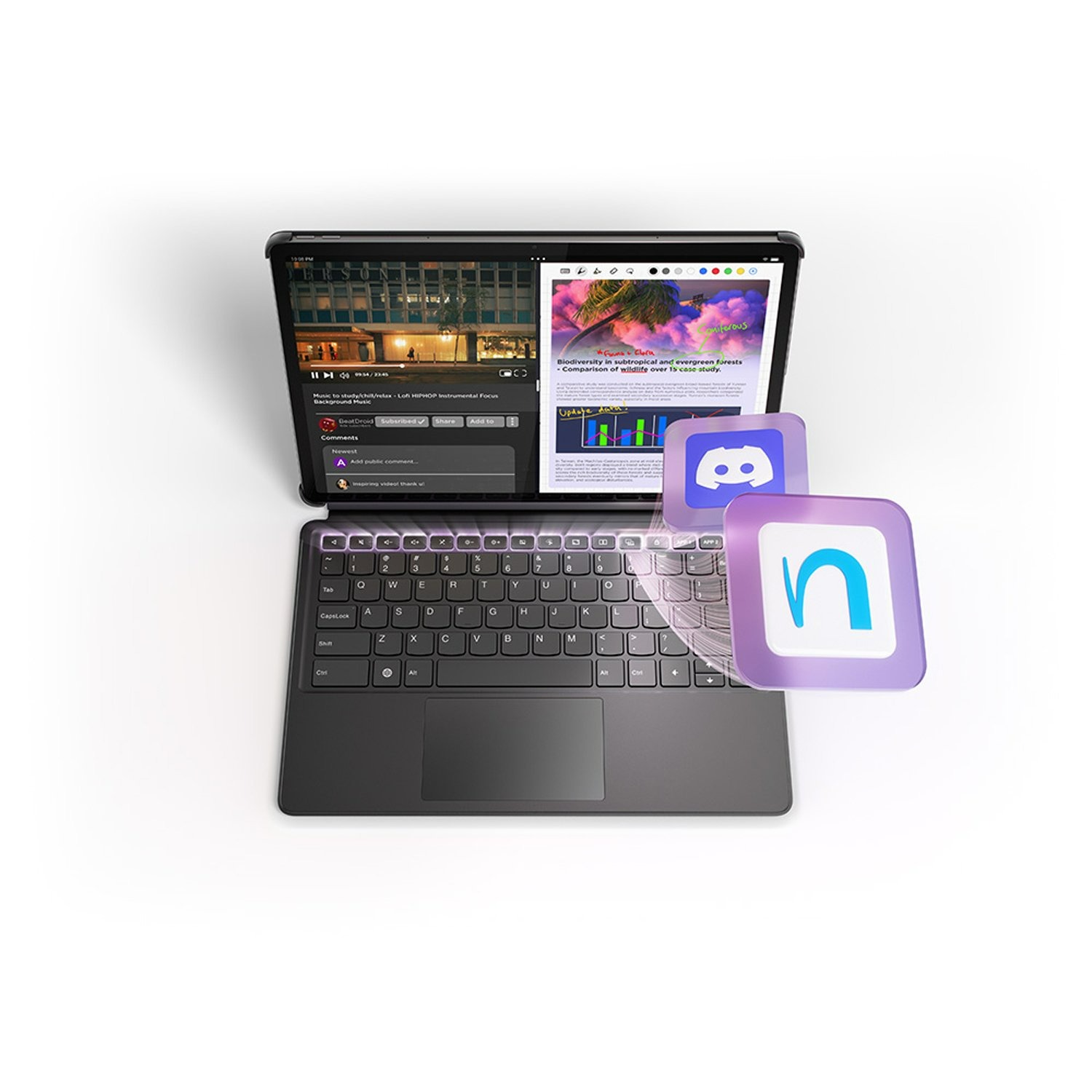 Tablet Lenovo Idea Tab Pro 8GB RAM 256GB 12.7" WiFi 6E+ Teclado + Lápiz + Audífonos - Imagen 6