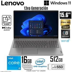 LAPTOP LENOVO V15 I5-13420H 16GB RAM 512GB SSD 15.6 PULG FHD
