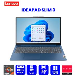 LAPTOP LENOVO IDP3 R3-7320U 8GB RAM DDR5 512GB SSD 15.6 PULG FHD