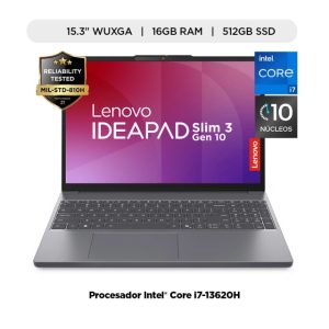 LAPTOP LENOVO IDP3 I7-13620H 16GB RAM DDR5 512GB SSD 15.3 PULG WUXGa