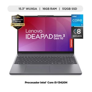 LAPTOP LENOVO I5-13420H 16GB RAM DDR5 512GB SSD 15.3 PULG WUXGA W11