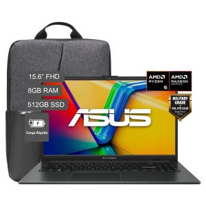 LAPTOP ASUS VIVOBOOK R5-7520U 8GB RAM DDR5 512GB SSD 15.6 PULG FHD W11 + MOCHILA