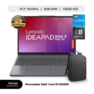 LAPTOP LENOVO I5-13420H 8GB RAM DDR5 512GB SSD 15.6 PULG FHD W11