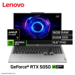 LAPTOP LENOVO LOQ R7-250 16GB RAM DDR5 512GB SSD 8GB RTX5050 15.6 PULG FHD W11