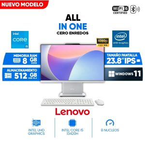 AIO LENOVO I5-13420H 8GB RAM DDR5 512GB SSD 23.8 PULG FHD W11