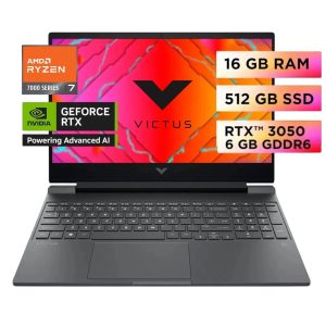 LAPTOP HP VICTUS R7-7445HS 16GB RAM DDR5 512GB SSD 6GB RTX3050 15.6 PULG FHD W11