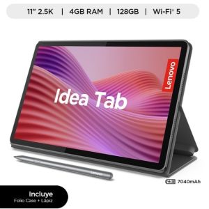 TABLET LENOVO IDEA TAB 4GB RAM 128 GB 11 PULG 2.5K WIFI CON PEN PLUS