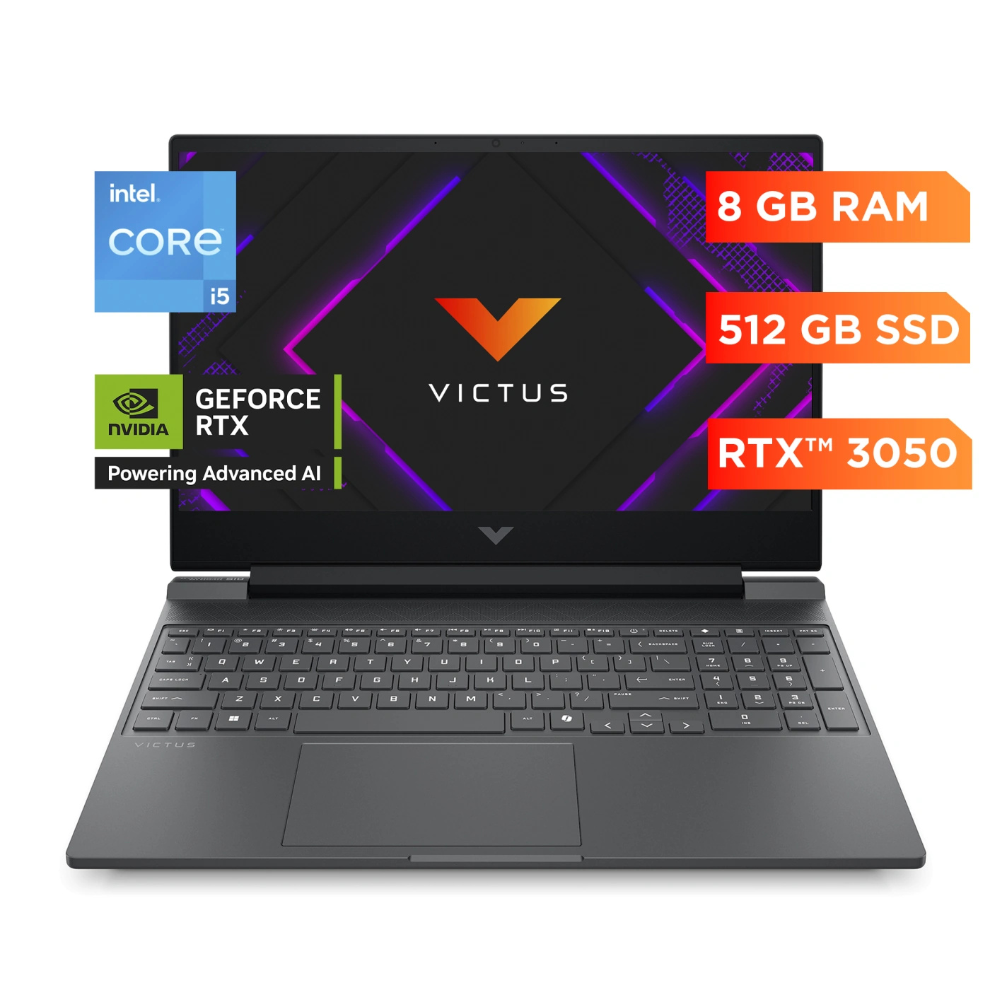 LAPTOP HP VICTUS I5-13420H 8GB RAM 512GB SSD 6GB RTX 3050 15.6 PULG FHD W11