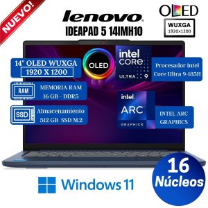 LAPTOP LENOVO IDP5 ULTRA 9-185H 16GB RAM DDR5 512GB SSD 14 PULG WUXGa OLED w11