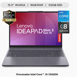 LAPTOP LENOVO IDP3 I5-13420H 16GB RAM DDR5 512GB SSD 15.6 PULG FHD W11