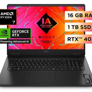 LAPTOP HP OMEN IA R7-8845HS 16GB RAM DDR5 1TB SSD 6GB RTX 4050 17.3 PULG FHD W11